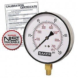 421avnd-60-nist Baker 421avnd-60 Pressure Gauge To 60 Psi 421avnd-60-nist Baker 421avnd-60 Pressure Gauge To 60 Psi