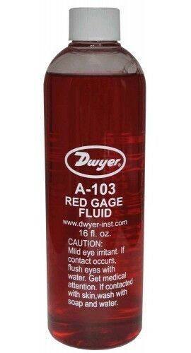 A-103 Dwyer Red Gauge Fluid 1 Pt With .826 Sp.gr A-103 Dwyer Red Gauge Fluid 1 Pt With .826 Sp.gr