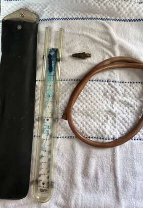 1225-12 John H. Leavey Vtg Liverpool Ny Manometer Pressure Test Tube #1225-12
