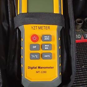 Yzt Meter Mt-1390 Digital Manometer Air Pressure With Case And Tubing