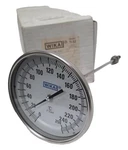 New Wika Bimetal TI.52 Thermometer, Union, 5" Dial, Adj. Angle, 250 C, 12"LENGTH. Fixed Price $79.99.