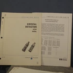 Hp 423A / 8470A Crystal Detector Operating Note #1. Fixed Price $9.95.