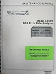 Scientific Atlanta Model 4657B DS3 Error Rate Analyzer Maintenance Manual 311650. Fixed Price $24.99.