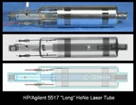 Hp/agilent 5501B/5517 Glass Hene Tube-display/nerd Art/laser Lamp. Fixed Price $250.00.