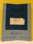 Lambda Power Supplies Models LK-340A, LK-345A, LK-340, Instruction Manual. Fixed Price $39.99.
