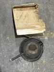 Antique Montgomery Wards Cast Iron Waffle Maker W/ Original Box. Fixed Price $189.99.
