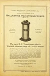 Boonton Rubber Mfg. R.f. Variotransformer "range Of 170-550 Meters"print Ad 1923. Fixed Price $10.55.