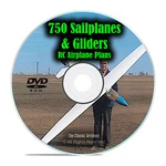 750 Sailplanes & Gliders, Remote Control Rc Radio Model Airplane Plans, Dvd. Fixed Price $11.98.