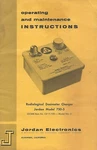 Operating Mtce Manual Jordan Cd V-750 Radiation Dosimeter Charger (ST240). Fixed Price $9.90.