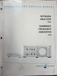 Hp 8410A Analyzer 8411A Converter Operating & Service Manual 08410-90009. Fixed Price $24.99.