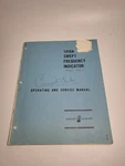 Hp 1416A Swept Frequency Indicator Operating & Service Manual. Fixed Price $20.88.