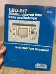 Vintage LBO-517 Instruction Manual Leader Oscilloscope. Fixed Price $10.00.