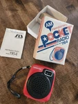 Vintage 1980'S Soundesign Red Portable Pocket Am Radio 1164 W/ Box (works). Fixed Price $35.99.