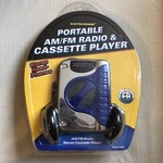 Vtg Electro Brand Portable Cassette Tape Player Am/fm Radio Headphones 2305. Fixed Price $39.99.