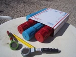 Transport Canister, Red Blue, For Geiger Pancake Probe 44-9 ; $27.00 S/h. Fixed Price $27.00.