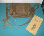 1962 German Army Radiation Geiger Counter Bag & Instructions Strahlenspurgerat. Fixed Price $35.00.
