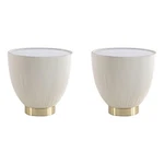 Manhattan Comfort Anderson End Table 2.0 With Steel Frame In Cream - Set Of. Fixed Price $322.19.