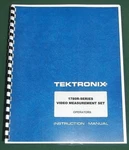 Tektronix 1780R Series Operator's Manual: Comb Bound & Protective Plastic Covers. Fixed Price $33.00.