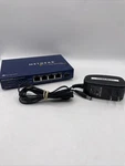 Netgear DS104 Dual Speed 4-PORT Hub 10/100, RJ-45, Uplink Button W/power Adapter. Fixed Price $16.25.