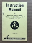 Vintage Victoreen Instrument Co Instruction Manual Cd Radiation Survey Meter. Fixed Price $14.99.