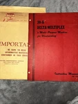 Milwaukee 30-A Delta-multiplex Operating & Instruction Manual W/envelope. Fixed Price $22.00.