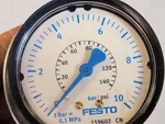 Festo FMA-63-10-1/4-EN 159602 Flanged Pressure Gauge Nos Free Ship Loc C1. Fixed Price $69.21.