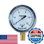 Kodiak Controls KC25-15H2O Pressure Gauge Wc KC25-15"H2O. Fixed Price $54.12.